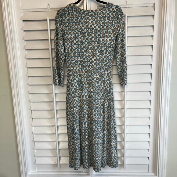 Boden Blue Wrap Style Dress Size 12R - Picture 2 of 8